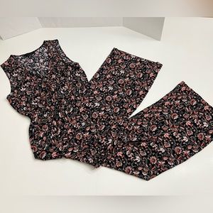 Sanctuary Black Floral Jumpsuit Women’s Small